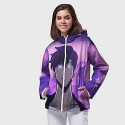 Ветровка с капюшоном женская Поднятие уровня в одиночку, цвет: 3D-белый — фото 2
