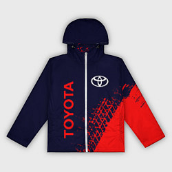 Ветровка с капюшоном женская TOYOTA ТОЙОТА, цвет: 3D-белый