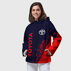 Ветровка с капюшоном женская TOYOTA ТОЙОТА, цвет: 3D-черный — фото 2