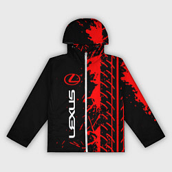 Ветровка с капюшоном женская LEXUS ЛЕКСУС, цвет: 3D-белый