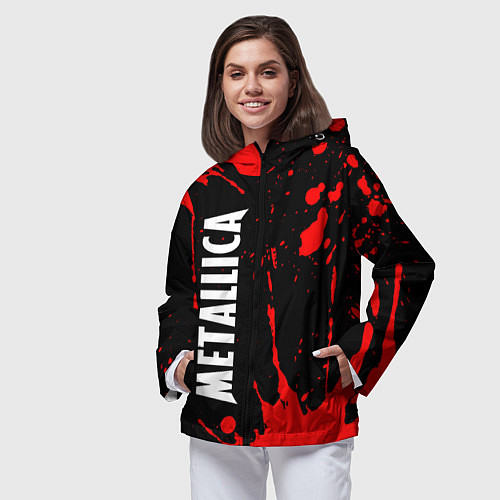 Женская ветровка METALLICA МЕТАЛЛИКА / 3D-Черный – фото 3