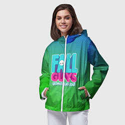 Ветровка с капюшоном женская FALL GUYS, цвет: 3D-белый — фото 2