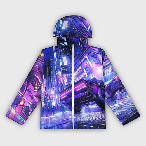 Женская ветровка Cyberpunk city / 3D-Белый – фото 1