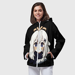 Ветровка с капюшоном женская Genshin Impact Paimon, цвет: 3D-белый — фото 2