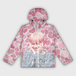 Ветровка с капюшоном женская BTS, цвет: 3D-белый