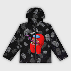 Ветровка с капюшоном женская AMONG US, цвет: 3D-черный