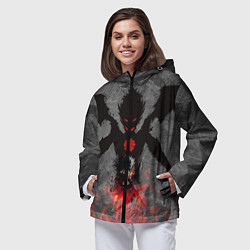 Ветровка с капюшоном женская Черный клевер, цвет: 3D-черный — фото 2