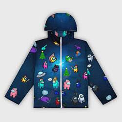 Ветровка с капюшоном женская Among US, цвет: 3D-белый