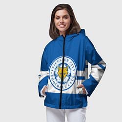 Ветровка с капюшоном женская LEICESTER CITY, цвет: 3D-черный — фото 2