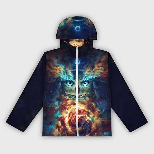 Женская ветровка Сова Космос / 3D-Белый – фото 1