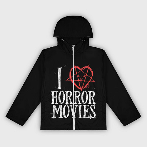 Женская ветровка I Love Horror Movies / 3D-Белый – фото 1