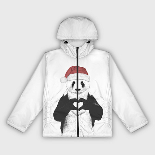 Женская ветровка Панда Клаус / 3D-Черный – фото 1