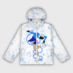 Ветровка с капюшоном женская Фигурное катание, цвет: 3D-белый