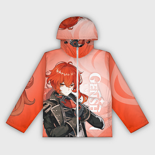 Женская ветровка GENSHIN IMPACT, ДИЛЮК / 3D-Белый – фото 1