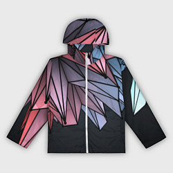 Ветровка с капюшоном женская ГеометриЧеский Рисунок, цвет: 3D-белый