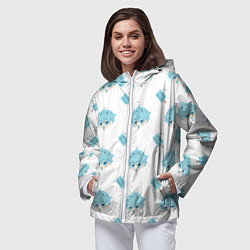 Ветровка с капюшоном женская Genshin Impact, цвет: 3D-белый — фото 2