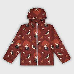 Ветровка с капюшоном женская Genshin Impact, цвет: 3D-белый