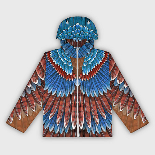 Женская ветровка Оперение: сойка / 3D-Белый – фото 1