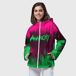 Ветровка с капюшоном женская CS GO NEON REVOLUTION v2, цвет: 3D-белый — фото 2