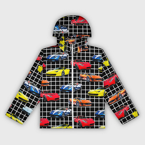 Женская ветровка Гоночные тачки / 3D-Белый – фото 1