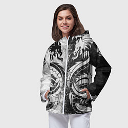 Ветровка с капюшоном женская ДРАКОНЫ DRAGONS, цвет: 3D-белый — фото 2