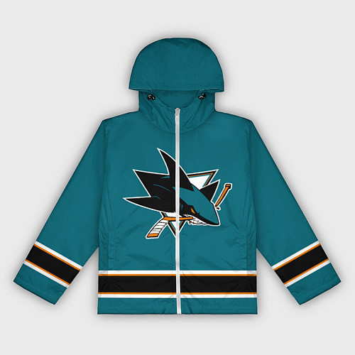 Женская ветровка Сан-Хосе Шаркс Форма1 / 3D-Белый – фото 1