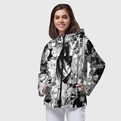 Ветровка с капюшоном женская One-Punch Man Ванпачмен, цвет: 3D-черный — фото 2