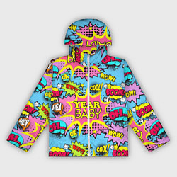 Ветровка с капюшоном женская Year baby Pop art print, цвет: 3D-белый
