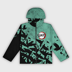 Ветровка с капюшоном женская DEMON SLAYER KIMETSU NO YAIBA, цвет: 3D-черный