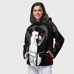 Ветровка с капюшоном женская MONOKUMA МОНОКУМА DANGANRO, цвет: 3D-черный — фото 2