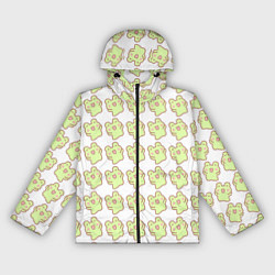 Ветровка с капюшоном женская Счастливые лягушки, цвет: 3D-черный