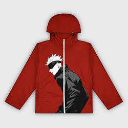 Ветровка с капюшоном женская Годжо Магическая Битва арт02, цвет: 3D-белый