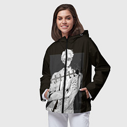 Ветровка с капюшоном женская Нанами Магическая Битва, цвет: 3D-черный — фото 2