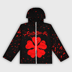 Ветровка с капюшоном женская ЧЕРНЫЙ КЛЕВЕР АНИМЕ,, цвет: 3D-белый