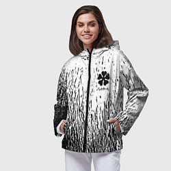 Ветровка с капюшоном женская Черный клевер, цвет: 3D-черный — фото 2