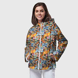 Ветровка с капюшоном женская Jazz, цвет: 3D-белый — фото 2