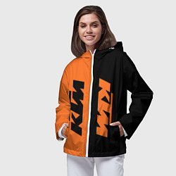 Ветровка с капюшоном женская KTM КТМ Z, цвет: 3D-белый — фото 2