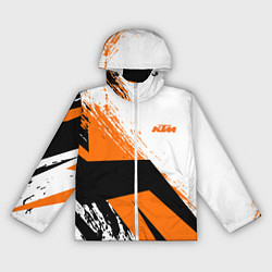 Ветровка с капюшоном женская KTM КТМ Z, цвет: 3D-белый