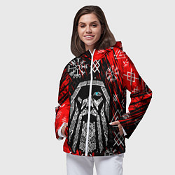 Ветровка с капюшоном женская БОГ ОДИН СИВОЛИКА, цвет: 3D-белый — фото 2