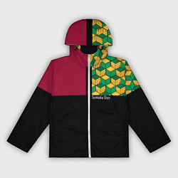 Ветровка с капюшоном женская Гию Томиока Kimetsu no Yaiba, цвет: 3D-белый