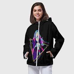 Ветровка с капюшоном женская BLEACH - Рангику Мацумото, цвет: 3D-белый — фото 2