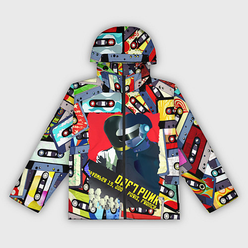 Женская ветровка Daft Punk Records / 3D-Черный – фото 1