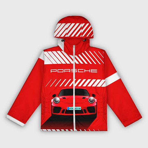 Женская ветровка PORSCHE ПОРШЕ RED STYLE / 3D-Белый – фото 1