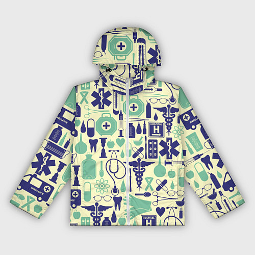 Женская ветровка Медицина Паттерн Z / 3D-Белый – фото 1