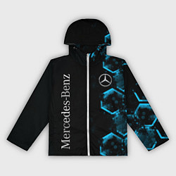 Ветровка с капюшоном женская Mercedes Мерседес Неон, цвет: 3D-белый