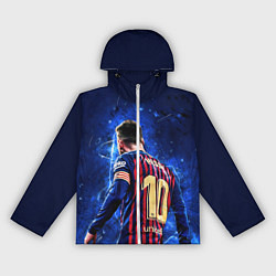 Ветровка с капюшоном женская Leo Messi Лео Месси 10, цвет: 3D-белый