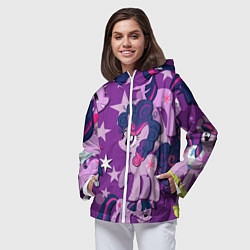 Ветровка с капюшоном женская Twilight Sparkle, цвет: 3D-белый — фото 2