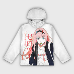 Ветровка с капюшоном женская Zero Two, Darling in the Franx, цвет: 3D-белый