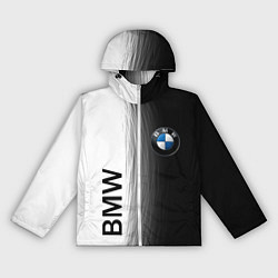 Ветровка с капюшоном женская Black and White BMW, цвет: 3D-белый
