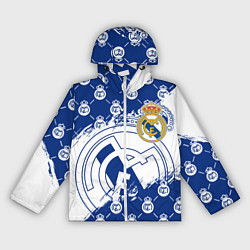 Ветровка с капюшоном женская REAL MADRID РЕАЛ МАДРИД, цвет: 3D-белый
